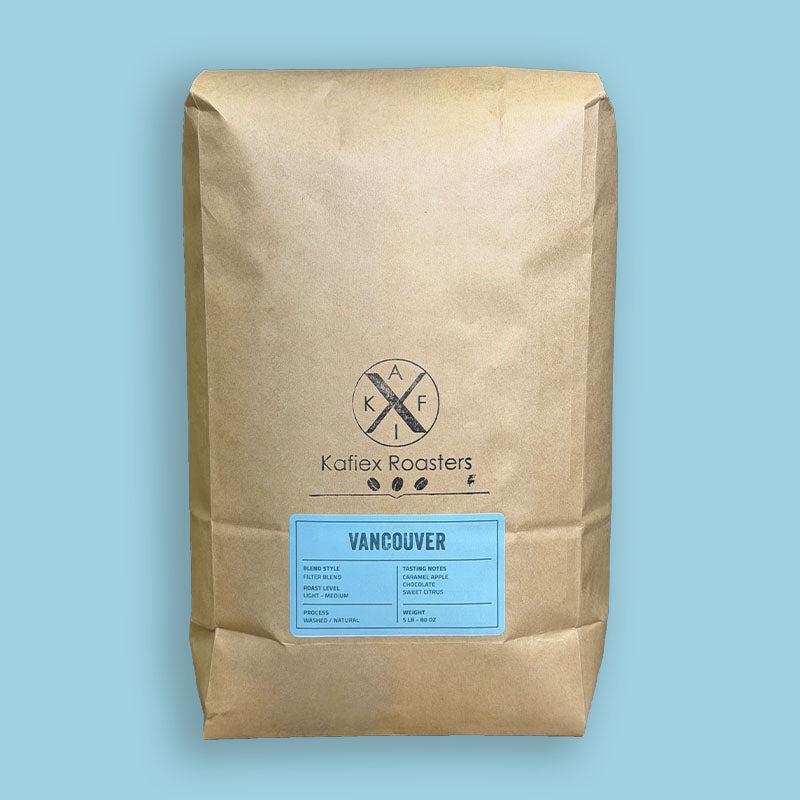 Vancouver Filter Blend 5 lb coffee bag from Kafiex Roasters
